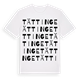 White t-shirt med Tättinge ordlek t-shirt