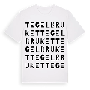 Tegelbruket ordlek t-shirt – ekologisk bomull t-shirt från PinShirt