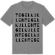 Mid Heather Gray t-shirt med Tegelkullen ordlek t-shirt