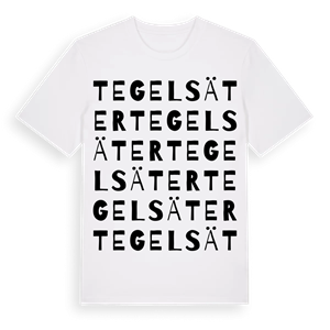Tegelsäter ordlek t-shirt – ekologisk bomull t-shirt från Pinshirt