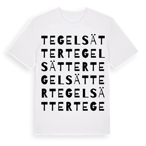 Tegelsätter ordlek t-shirt – ekologisk bomull t-shirt från Pinshirt