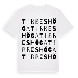Tibbeshöga ordlek t-shirt – ekologisk bomull t-shirt från Pinshirt