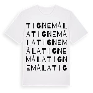 Tignemåla ordlek t-shirt – ekologisk bomull t-shirt från Pinshirt