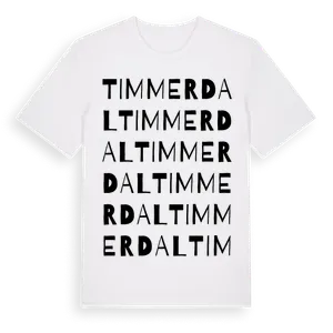 Timmerdal ordlek t-shirt – ekologisk bomull t-shirt från Pinshirt