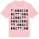 Pink Cotton t-shirt med Tingsberget ordlek t-shirt