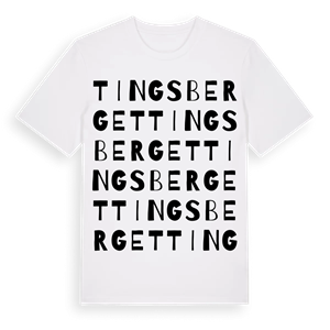 Tingsberget ordlek t-shirt – ekologisk bomull t-shirt från Pinshirt