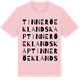 Pink Cotton t-shirt med Tinnerö Eklandskap ordlek t-shirt