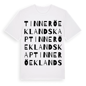 Tinnerö Eklandskap ordlek t-shirt – ekologisk bomull t-shirt från Pinshirt