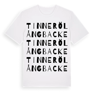 Tinnerö långbacke ordlek t-shirt – ekologisk bomull t-shirt från Pinshirt