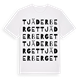 White t-shirt med Tjäderberget ordlek t-shirt