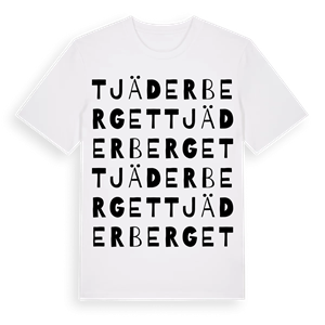 Tjäderberget ordlek t-shirt – ekologisk bomull t-shirt från Pinshirt