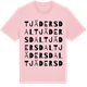 Pink Cotton t-shirt med Tjädersdal ordlek t-shirt
