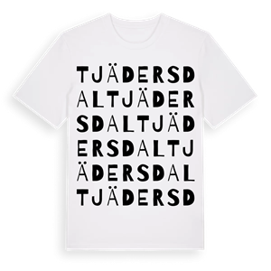 Tjädersdal ordlek t-shirt – ekologisk bomull t-shirt från Pinshirt