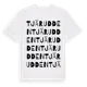 White t-shirt med Tjärudden ordlek t-shirt