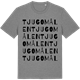 Mid Heather Gray t-shirt med Tjugomålen ordlek t-shirt
