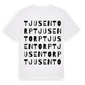 Tjusentorp ordlek t-shirt – ekologisk bomull t-shirt från Pinshirt