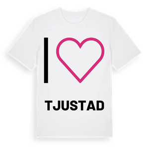 Jag älskar Tjustad t-shirt stort tryck – ekologisk bomull t-shirt från PinShirt