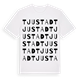 White t-shirt med Tjustad ordlek t-shirt