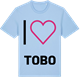 Blue Soul t-shirt med Jag älskar Tobo t-shirt stort tryck