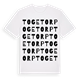 White t-shirt med Togetorp ordlek t-shirt
