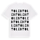 White t-shirt med Tolen ordlek t-shirt