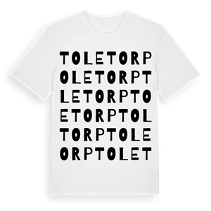 Toletorp ordlek t-shirt – ekologisk bomull t-shirt från Pinshirt