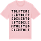 Pink Cotton t-shirt med Tolftedelen ordlek t-shirt