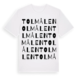 Tolmålen ordlek t-shirt – ekologisk bomull t-shirt från Pinshirt