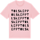 Pink Cotton t-shirt med Tolskepp ordlek t-shirt