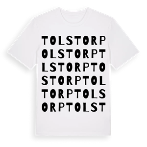 Tolstorp ordlek t-shirt – ekologisk bomull t-shirt från Pinshirt
