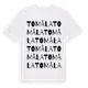 White t-shirt med Tomåla ordlek t-shirt