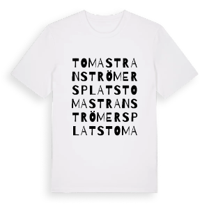 Tomas Tranströmers plats ordlek t-shirt – ekologisk bomull t-shirt från Pinshirt