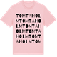 Pink Cotton t-shirt med Tomtaholm ordlek t-shirt