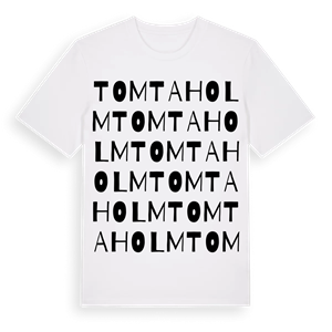Tomtaholm ordlek t-shirt – ekologisk bomull t-shirt från Pinshirt