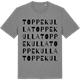 Mid Heather Gray t-shirt med Toppekulla ordlek t-shirt