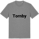 Mid Heather Gray t-shirt med Tornby fetstil t-shirt