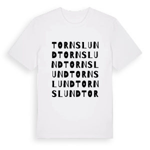 Tornslund ordlek t-shirt – ekologisk bomull t-shirt från Pinshirt