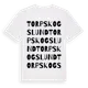 White t-shirt med Torp Skogslund ordlek t-shirt
