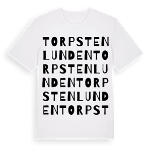 Torp Stenlunden ordlek t-shirt – ekologisk bomull t-shirt från Pinshirt
