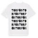 White t-shirt med Torpön ordlek t-shirt
