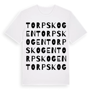 Torpskogen ordlek t-shirt – ekologisk bomull t-shirt från Pinshirt