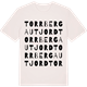 Vintage White t-shirt med Torrberga utjord ordlek t-shirt