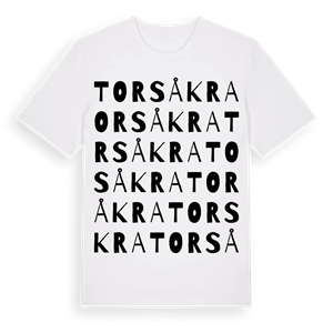 Torsåkra ordlek t-shirt – ekologisk bomull t-shirt från Pinshirt