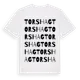 White t-shirt med Torshag ordlek t-shirt