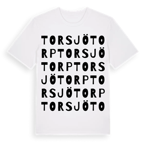 Torsjötorp ordlek t-shirt – ekologisk bomull t-shirt från Pinshirt