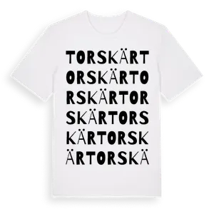 Torskär ordlek t-shirt – ekologisk bomull t-shirt från Pinshirt