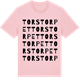 Pink Cotton t-shirt med Torstorpet ordlek t-shirt