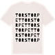Vintage White t-shirt med Torstorpet ordlek t-shirt