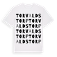 White t-shirt med Torvaldstorp ordlek t-shirt
