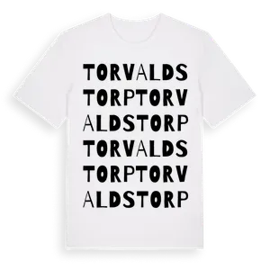 Torvaldstorp ordlek t-shirt – ekologisk bomull t-shirt från Pinshirt